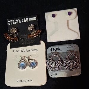 Fashion Earrings,4 Pair Lot.